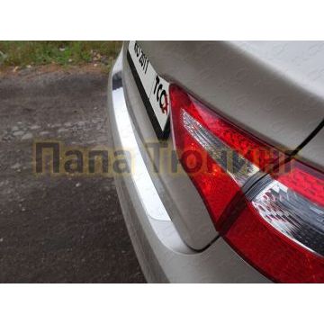 Накладка на задний бампер зеркальный лист ТСС для Kia Rio 2011-2015 Накладка на задний бампер зеркальный лист ТСС для Kia Rio 2011-2015