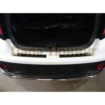 Накладка на задний бампер лист зеркальный 2 штуки ТСС для Kia Soul 2016-2019 Накладка на задний бампер лист зеркальный 2 штуки ТСС для Kia Soul 2016-2019