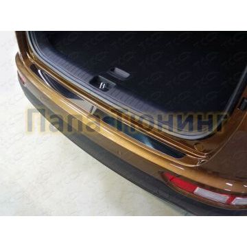 Накладка на задний бампер зеркальный лист ТСС для Kia Sportage 2016-2018 Накладка на задний бампер зеркальный лист ТСС для Kia Sportage 2016-2018