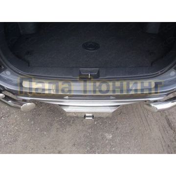 Накладка на задний бампер лист шлифованный ТСС для Mitsubishi Pajero Sport 2016-2021 Накладка на задний бампер лист шлифованный ТСС для Mitsubishi Pajero Sport 2016-2021