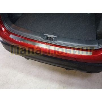 Накладка на задний бампер шлифованный лист ТСС для Nissan Qashqai (СПБ) 2015-2019