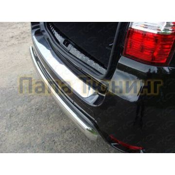 Накладка на задний бампер зеркальный лист ТСС для Nissan Terrano 2014-