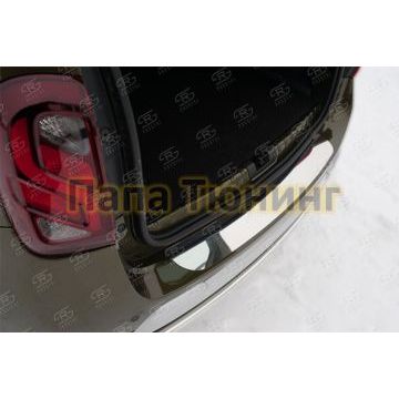 Накладка на задний бампер зеркальный лист РусСталь для Renault Duster 2015-