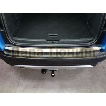 Накладка на задний бампер лист шлифованный ТСС для Renault Kaptur 2016- Накладка на задний бампер лист шлифованный ТСС для Renault Kaptur 2016-