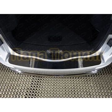 Накладка на задний бампер зеркальный лист ТСС для Renault Koleos 2018-