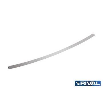 Накладка на задний бампер Rival с надписью для Renault Logan 2015-