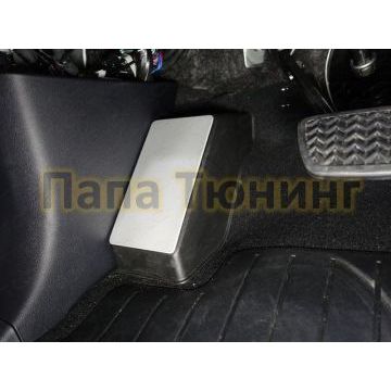 Накладка площадки левой ноги алюминий 4мм ТСС для Toyota Land Cruiser Prado 150 2017-