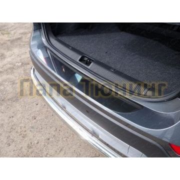 Накладка на задний бампер зеркальный лист ТСС для Skoda Yeti 2009-2018 Накладка на задний бампер зеркальный лист ТСС для Skoda Yeti 2009-2018