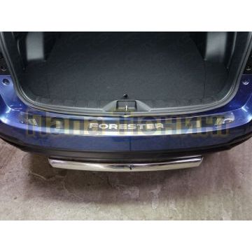 Накладка на задний бампер с надписью Forester зеркальный лист ТСС для Subaru Forester 2016-2018 Накладка на задний бампер с надписью Forester зеркальный лист ТСС для Subaru Forester 2016-2018