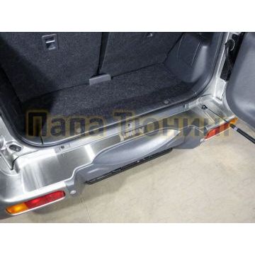 Накладка на задний бампер шлифованный лист надпись Jimny ТСС для Suzuki Jimny 2012-2018 Накладка на задний бампер шлифованный лист надпись Jimny ТСС для Suzuki Jimny 2012-2018