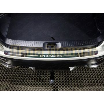 Накладка на задний бампер зеркальный лист надпись Highlander ТСС для Toyota Highlander 2017-2020 Накладка на задний бампер зеркальный лист надпись Highlander ТСС для Toyota Highlander 2017-2020