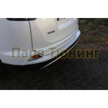 Накладка на задний бампер шлифованный лист ТСС для Toyota RAV4 2015-2019 Накладка на задний бампер шлифованный лист ТСС для Toyota RAV4 2015-2019