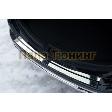 Накладка на задний бампер зеркальный лист РусСталь для Toyota RAV4 2015-2019