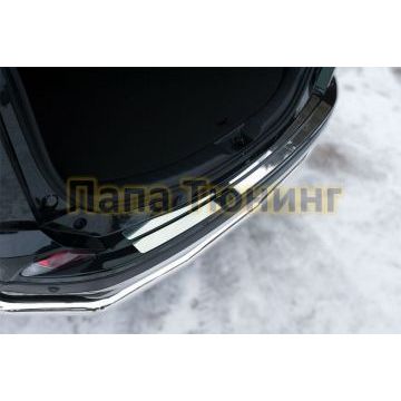 Накладка на задний бампер зеркальный лист РусСталь для Toyota RAV4 2015-2019