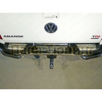 Накладка на задний бампер зеркальный лист лого Volkswagen ТСС для Volkswagen Amarok 2016- Накладка на задний бампер зеркальный лист лого Volkswagen ТСС для Volkswagen Amarok 2016-