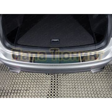 Накладка на задний бампер зеркальный лист ТСС для Volkswagen Tiguan 2016- Накладка на задний бампер зеркальный лист ТСС для Volkswagen Tiguan 2016-