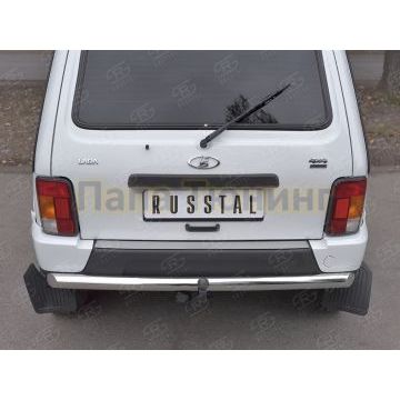 Накладка на задний бампер лист зеркальный РусСталь для ВАЗ 4x4 Urban 2015-