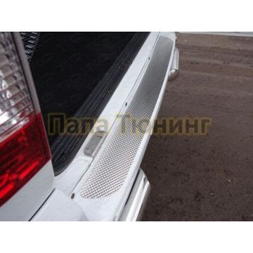 Накладка на задний бампер декоративный лист 1.2 мм ТСС для УАЗ Патриот 2015- Накладка на задний бампер декоративный лист 1.2 мм ТСС для УАЗ Патриот 2015-