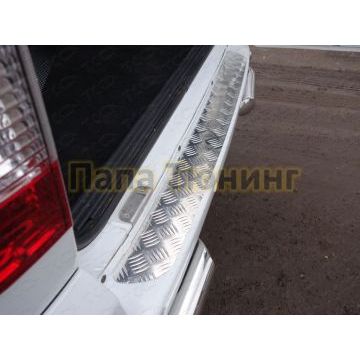 Накладка на задний бампер лист алюминий квинтет 2.5 мм ТСС для УАЗ Патриот 2015- Накладка на задний бампер лист алюминий квинтет 2.5 мм ТСС для УАЗ Патриот 2015-