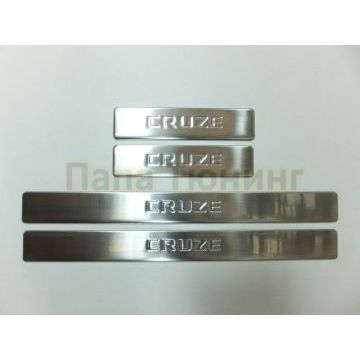 Накладки на дверные пороги 4 штуки Omsa_Line для Chevrolet Cruze 2009-2012 Накладки на дверные пороги 4 штуки Omsa_Line для Chevrolet Cruze 2009-2012