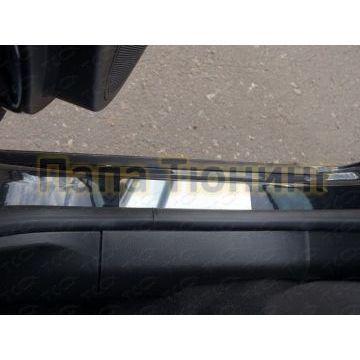 Накладки на пороги шлифованный лист ТСС для Chevrolet Cruze 2012-2015