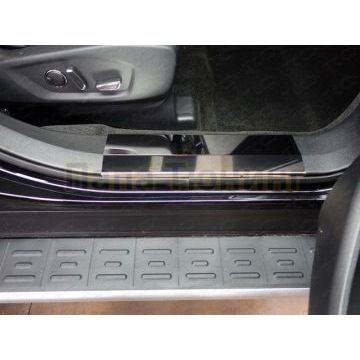 Накладки на пороги зеркальный лист 2 шт ТСС для Ford Explorer 2015-