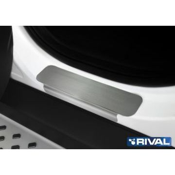 Накладки порогов Rival с надписью 4 штуки для Hyundai Creta 2016-2021