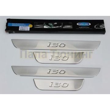 Накладки на дверные пороги 4 штуки Omsa_Line для Hyundai i30 2012-2017 Накладки на дверные пороги 4 штуки Omsa_Line для Hyundai i30 2012-2017