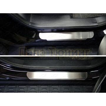 Накладки на пороги лист шлифованный ТСС для Hyundai Santa Fe Grand 2016- Накладки на пороги лист шлифованный ТСС для Hyundai Santa Fe Grand 2016-