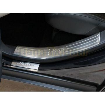 Накладки на дверные пороги OEM Tuning для Jeep Cherokee 2014-2018