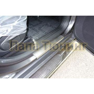 Накладки на пороги декоративные ТСС для Jeep Cherokee 2014-2018 Накладки на пороги декоративные ТСС для Jeep Cherokee 2014-2018