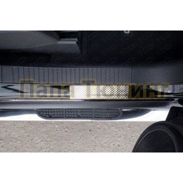 Накладки порогов декоративный лист ТСС для Jeep Compass 2014-