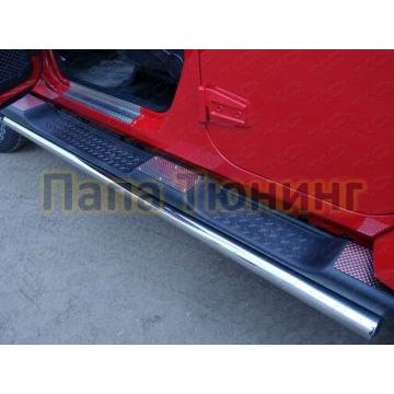 Накладки на пороги декоративные (комплект 2 шт) ТСС для Jeep Wrangler 3D 2010-2018