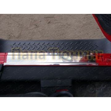 Накладки на пороги зеркальные (комплект 4 шт.) ТСС для Jeep Wrangler 5D 2010-2018