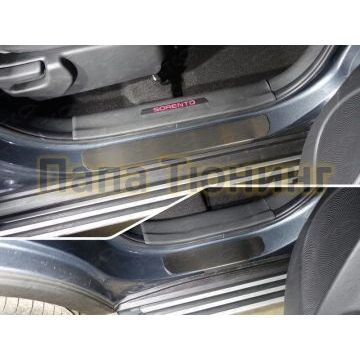 Накладки на пороги шлифованный лист 4 штуки ТСС для Kia Sorento 2012-2020 Накладки на пороги шлифованный лист 4 штуки ТСС для Kia Sorento 2012-2020