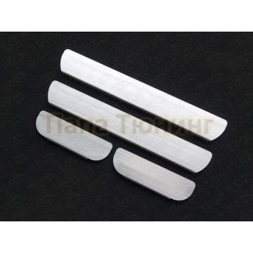 Накладки на пороги лист шлифованный ТСС для Kia Sportage 2016-2018