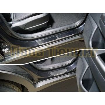 Накладки на пороги лист зеркальный 4 шт для Kia Sportage 2018-2021