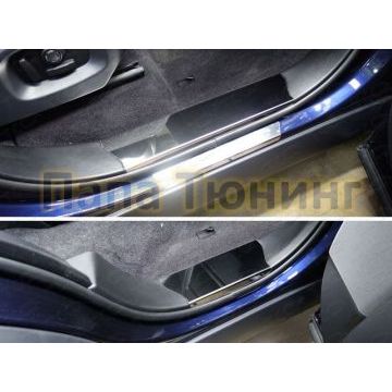 Накладки на пороги зеркальный лист ТСС для Range Rover Sport 2013-