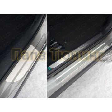 Накладки на пороги шлифованный лист 1 мм ТСС для Lexus NX-200t 2014-2017