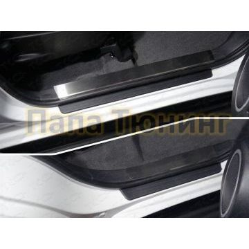 Накладки на пластиковые пороги лист шлифованный 4 шт ТСС для Lifan X60 2016-