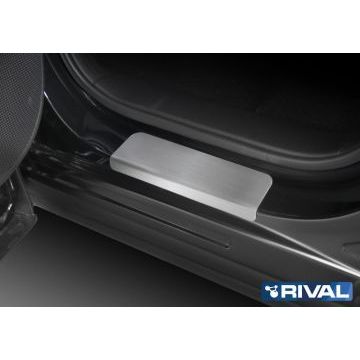 Накладки порогов Rival с надписью 4 штуки для Mazda CX-5 2011-2017