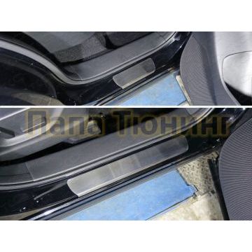 Накладки на пороги шлифованный лист 1 мм ТСС для Mazda CX-5 2015- Накладки на пороги шлифованный лист 1 мм ТСС для Mazda CX-5 2015-