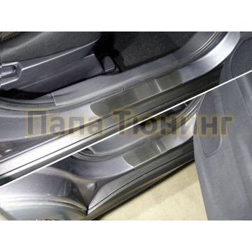 Накладки на пороги лист шлифованный 4 шт ТСС для Mitsubishi ASX 2017-
