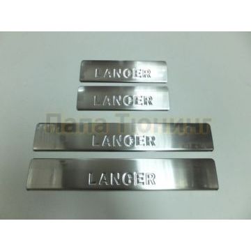 Накладки на дверные пороги 4 штуки Omsa_Line для Mitsubishi Lancer 2007-2010 Накладки на дверные пороги 4 штуки Omsa_Line для Mitsubishi Lancer 2007-2010