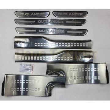 Накладки на дверные пороги OEM Tuning для Mitsubishi Outlander 2012-2014