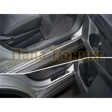 Накладки на пороги зеркальный лист 4 штуки для Mitsubishi Outlander 2018-