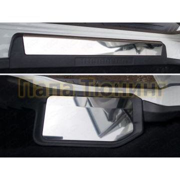 Накладки на пороги зеркальный лист ТСС для Mitsubishi Pajero 4 2014-