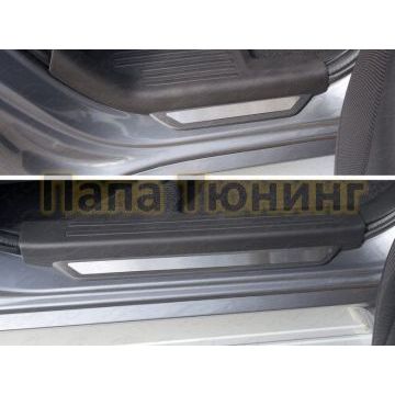 Накладки на пороги вставка лист шлифованный ТСС для Mitsubishi Pajero Sport 2016-2021 Накладки на пороги вставка лист шлифованный ТСС для Mitsubishi Pajero Sport 2016-2021
