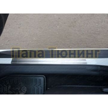 Накладки на пороги шлифованный лист (комплект 2 шт) ТСС для Nissan Juke 2014- Накладки на пороги шлифованный лист (комплект 2 шт) ТСС для Nissan Juke 2014-