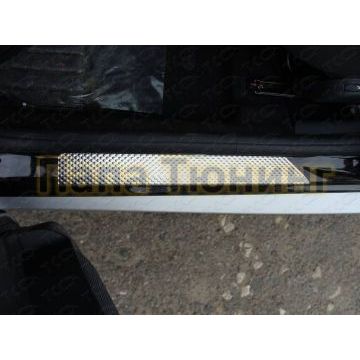 Накладки порогов декоративный лист (комплект 2 шт) ТСС для Nissan Terrano 2014- Накладки порогов декоративный лист (комплект 2 шт) ТСС для Nissan Terrano 2014-